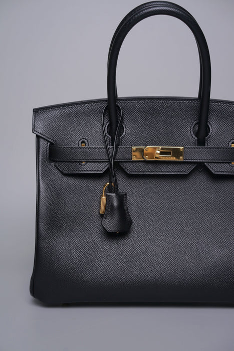 Hermes Birkin 30 in Noir Togo Ghw