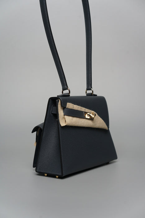 Hermes Kelly Sellier Desordre in Gris Misty Permabrass (Brand New)