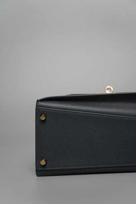 Hermes Kelly Sellier Desordre in Gris Misty Permabrass (Brand New)