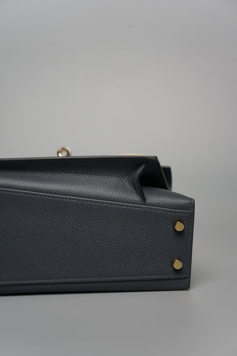 Hermes Kelly Sellier Desordre in Gris Misty Permabrass (Brand New)