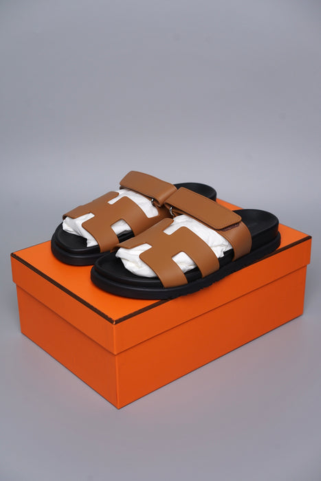 Hermes Chypre Sandal in Tan Size 36 (Brand New)