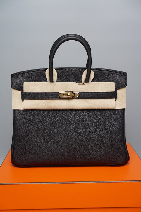 Hermes Birkin 25 in Black Togo Ghw (Brand New)