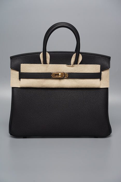 Hermes Birkin 25 in Black Togo Ghw (Brand New)