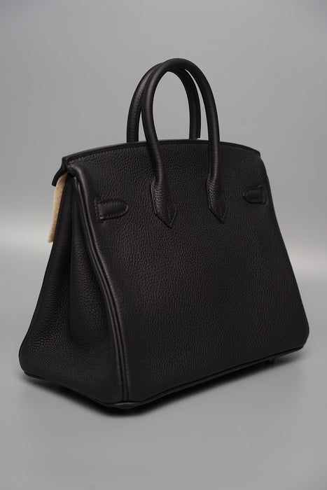 Hermes Birkin 25 in Black Togo Ghw (Brand New)