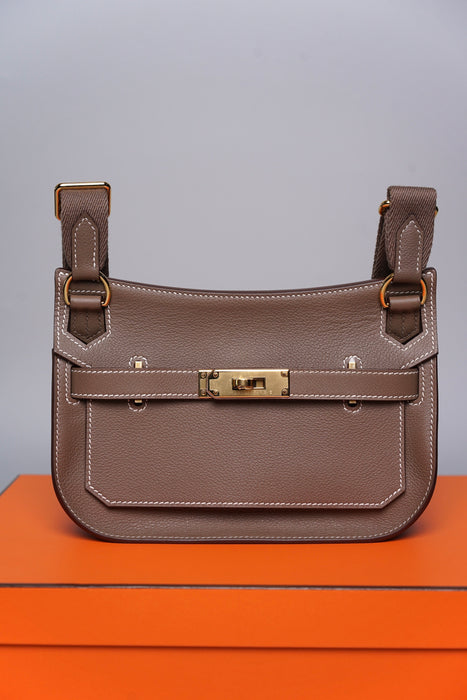 Hermes Mini Jypsiere in Etoupe Evercolor Ghw (Brand New)