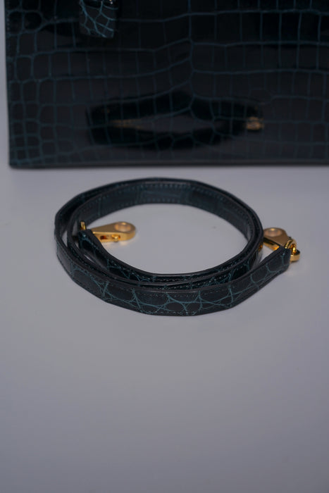 Hermes Kelly 25 in Vert Rousseau Shiny Alligator Ghw (Brand New)