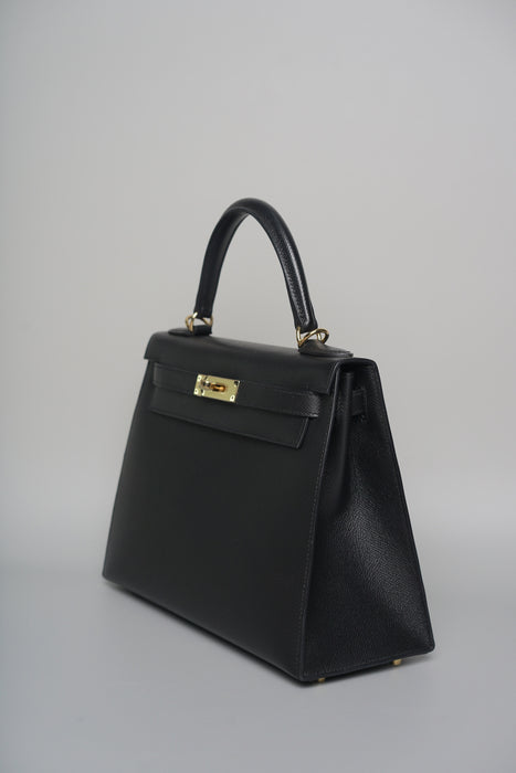 Hermes Kelly II Sellier 28 in Noir Epsom Phw