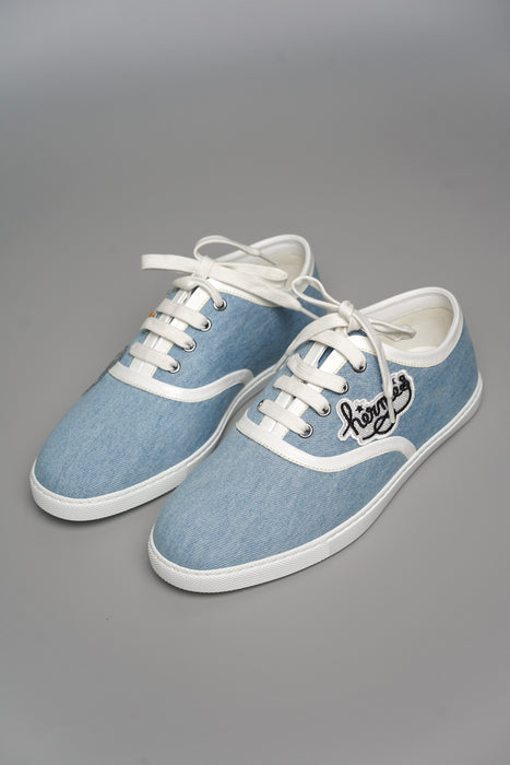 Hermes Innocent Denim Sneaker in Bleu Clair / Blanc Size 39 (Brand New)