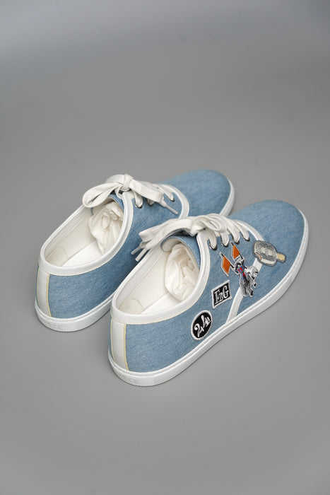 Hermes Innocent Denim Sneaker in Bleu Clair / Blanc Size 39 (Brand New)