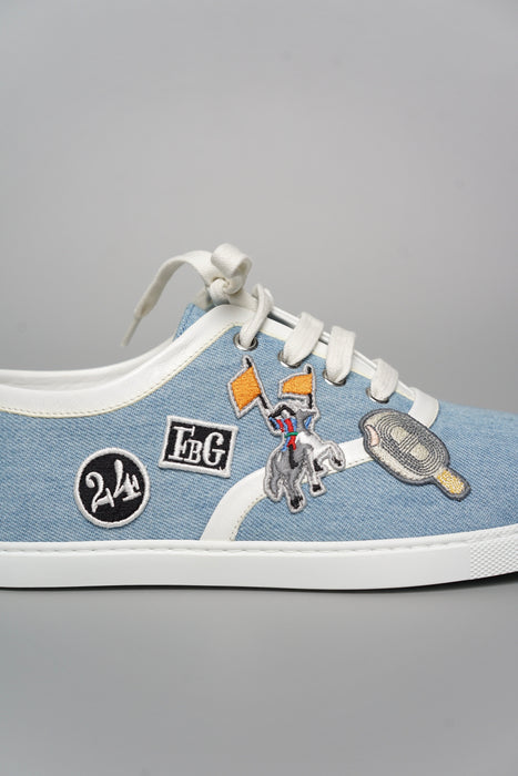 Hermes Innocent Denim Sneaker in Bleu Clair / Blanc Size 39 (Brand New)