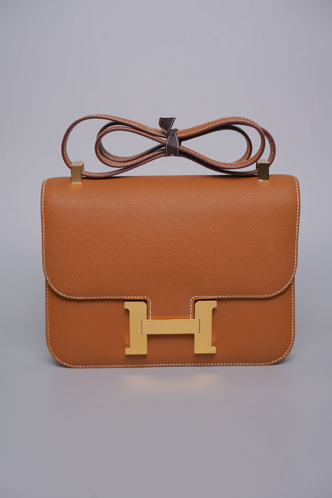 Hermes Constance 24-1 in Gold Epsom Ghw