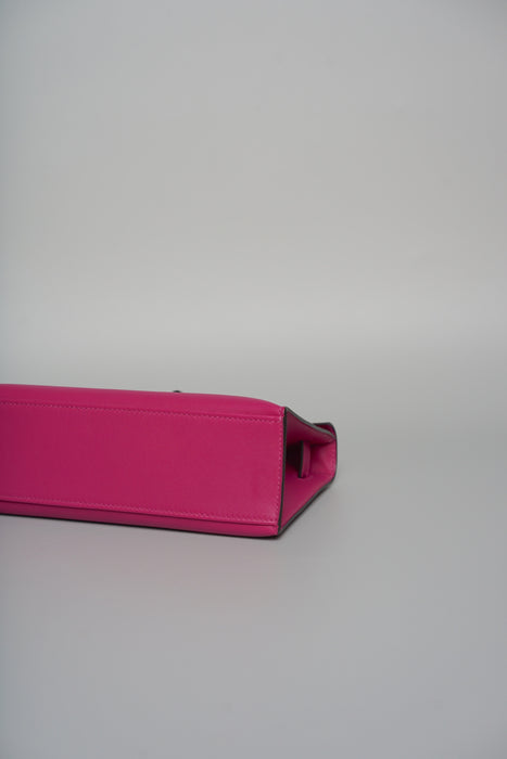 Hermes Kelly Pochette in Rose Swift Phw