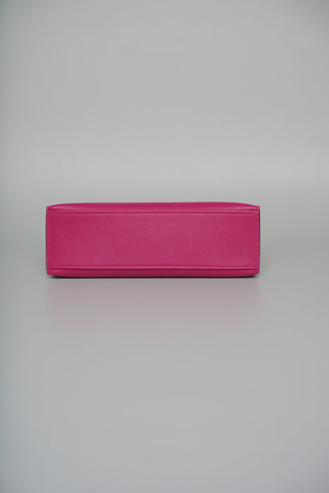 Hermes Kelly Pochette in Rose Swift Phw
