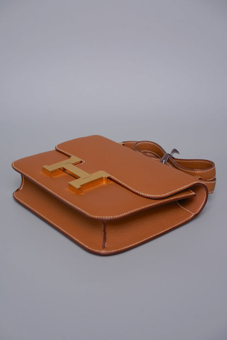 Hermes Constance 24-1 in Gold Epsom Ghw