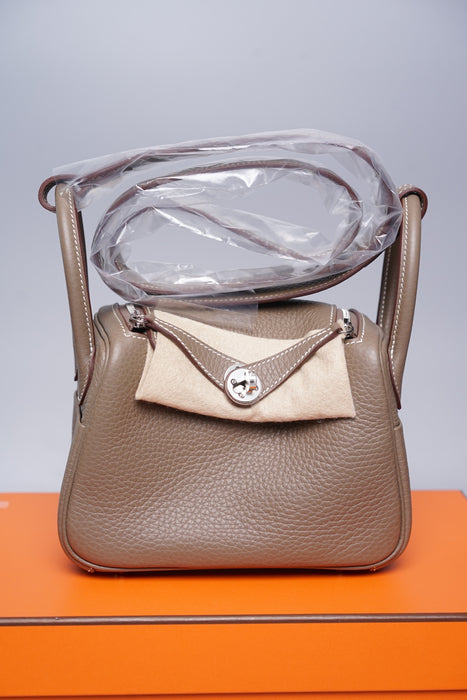 Hermes Mini Lindy Etoupe Phw (Brand New)