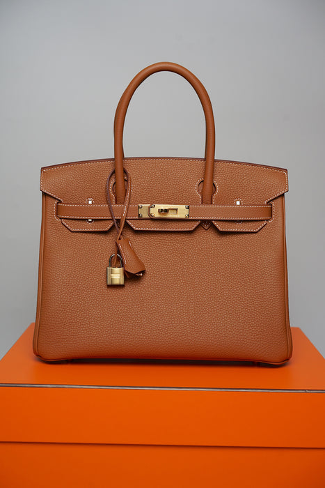Hermes Birkin 30 in Gold Togo Ghw (Brand New)