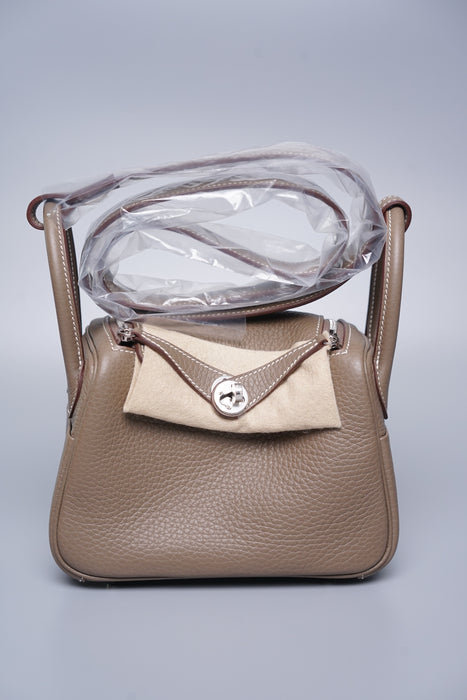 Hermes Mini Lindy Etoupe Phw (Brand New)