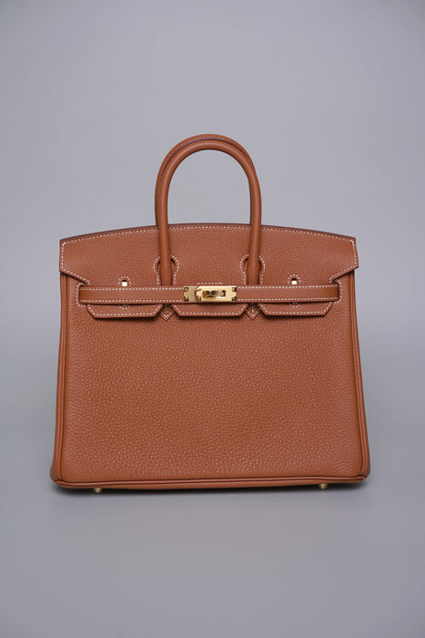 Hermes Birkin 25 in Gold Togo Ghw (Brand New)