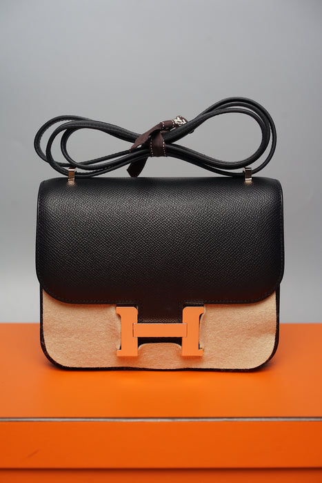 Hermes Constance 18 Black Epsom Rghw (Brand New)