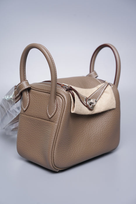 Hermes Mini Lindy Etoupe Phw (Brand New)