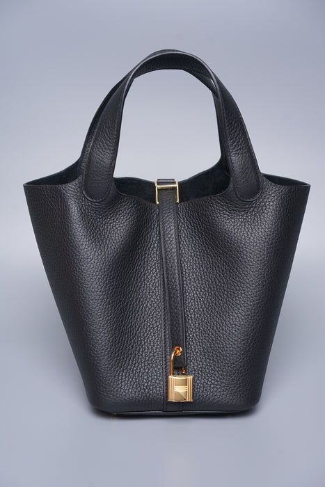 Hermes Picotin 18 in Black Ghw (Brand New)