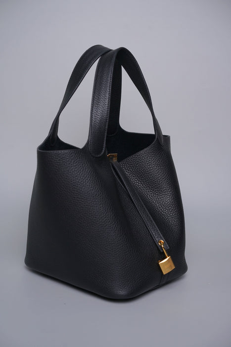 Hermes Picotin 22 in Noir Ghw