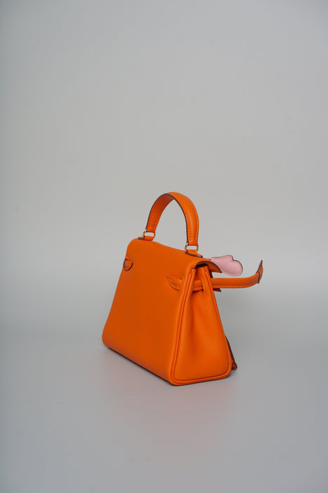 Hermes Kelly Dole in Orange / Sakura Ghw (Brand New)