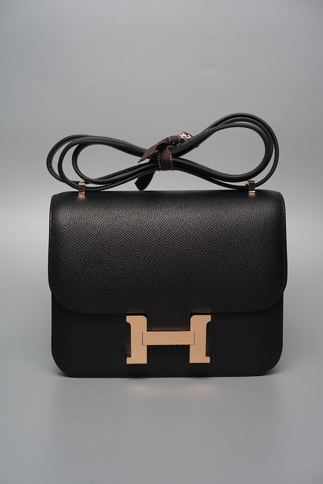 Hermes Constance 18 Black Epsom Rghw (Brand New)