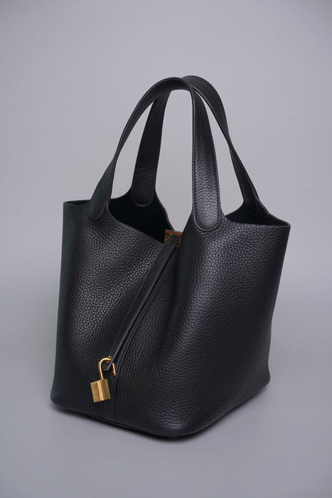 Hermes Picotin 22 in Noir Ghw