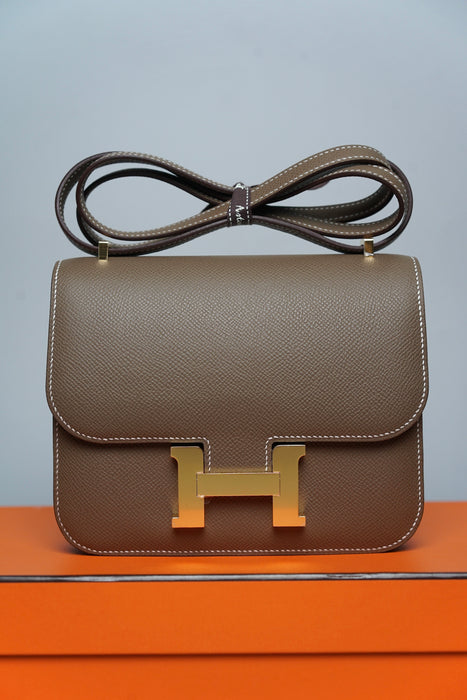 Hermes Constance 18 in Etoupe Epsom Ghw (Brand New)