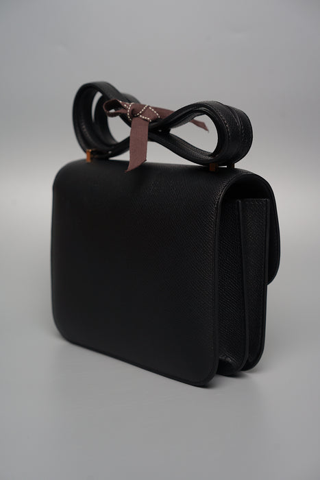 Hermes Constance 18 Black Epsom Rghw (Brand New)