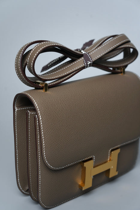 Hermes Constance 18 in Etoupe Epsom Ghw (Brand New)