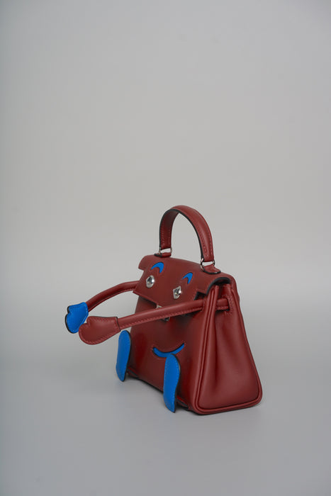 Hermes Kelly Dole in Rouge H / Zanzibar Phw (Brand New)