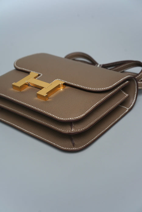 Hermes Constance 18 in Etoupe Epsom Ghw (Brand New)
