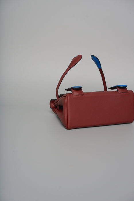 Hermes Kelly Dole in Rouge H / Zanzibar Phw (Brand New)
