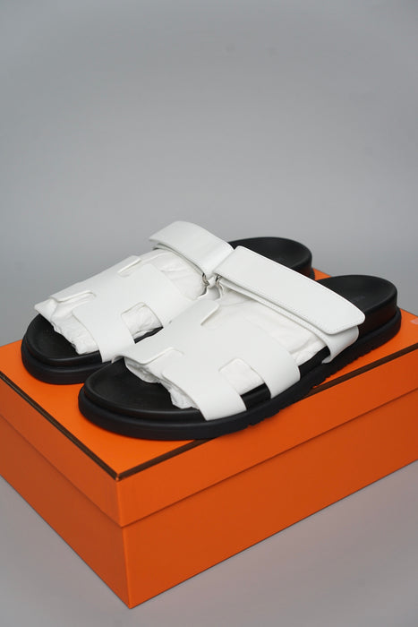Hermes Chypre Sandal in White Size 40.5 (Brand New)