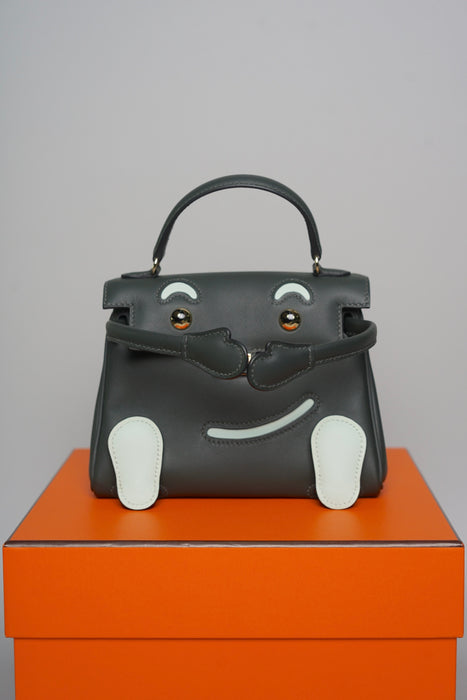 Hermes Kelly Dole in Vert Fonce / Peppermint Phw