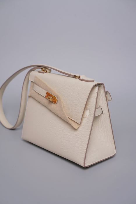 Hermes Kelly Sellier Desordre in Craie Epsom Ghw