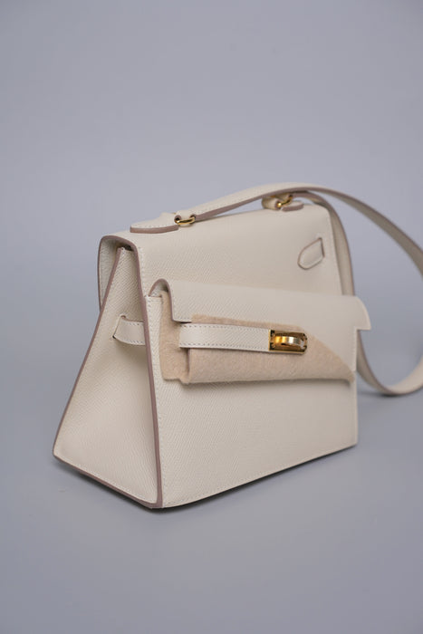 Hermes Kelly Sellier Desordre in Craie Epsom Ghw