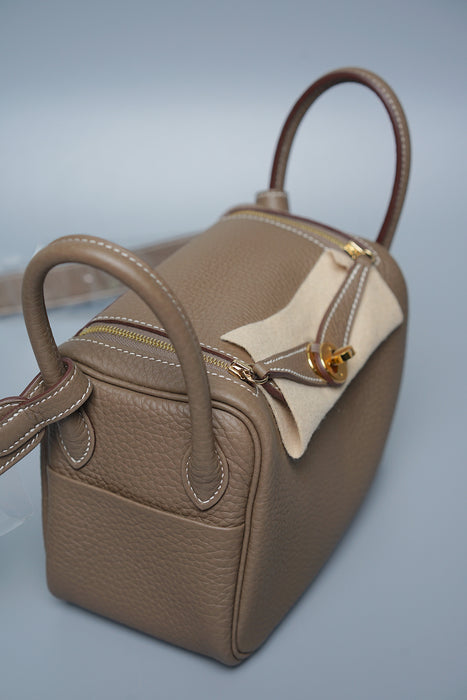 Hermes Mini Lindy in Etoupe Ghw (Brand New)