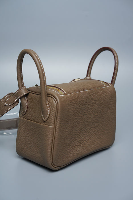 Hermes Mini Lindy in Etoupe Ghw (Brand New)