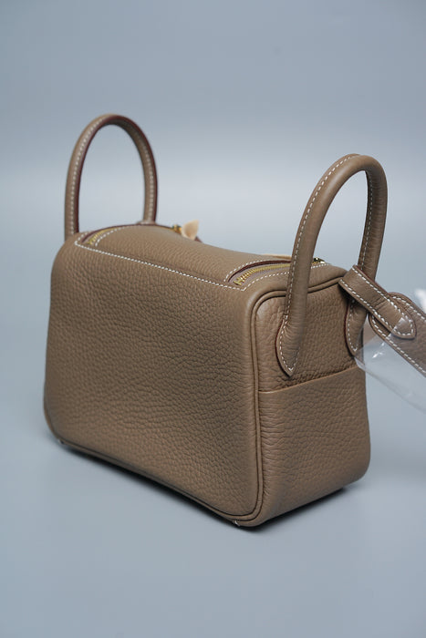 Hermes Mini Lindy in Etoupe Ghw (Brand New)