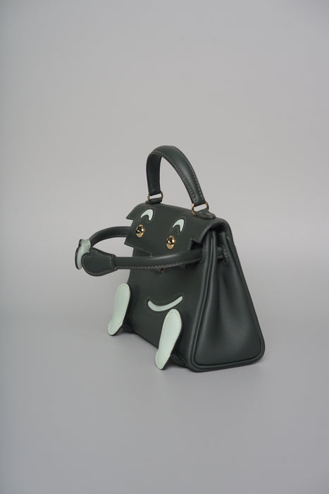 Hermes Kelly Dole in Vert Fonce / Peppermint Phw