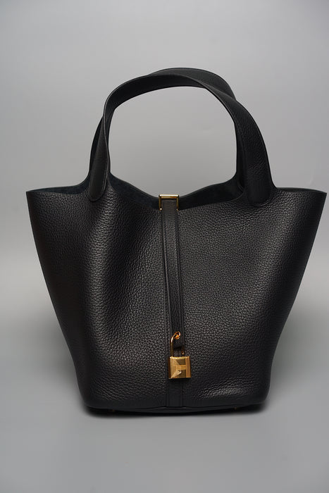 Hermes Picotin 22 in Noir Ghw (Brand New)