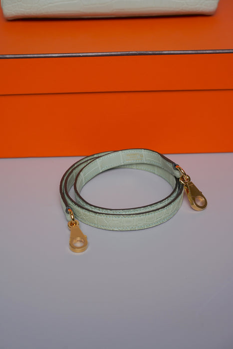 Hermes Kelly 25 in Vert D'Eau Matte Alligator Ghw (Brand New)