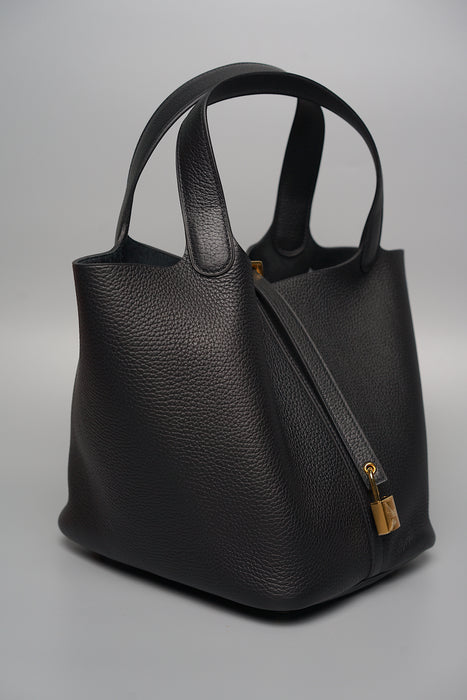 Hermes Picotin 22 in Noir Ghw (Brand New)