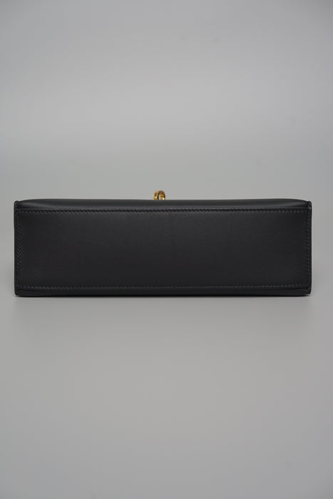 Hermes Kelly Pochette in Noir Ghw (Brand New)