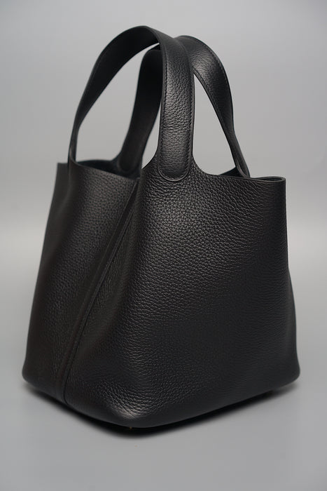 Hermes Picotin 22 in Noir Ghw (Brand New)