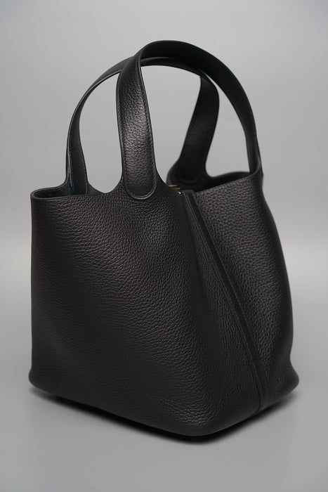 Hermes Picotin 22 in Noir Ghw (Brand New)