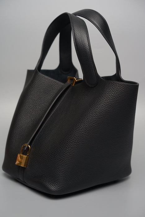 Hermes Picotin 22 in Noir Ghw (Brand New)